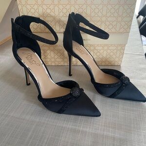 Jessica Simpson Black Satin Heels